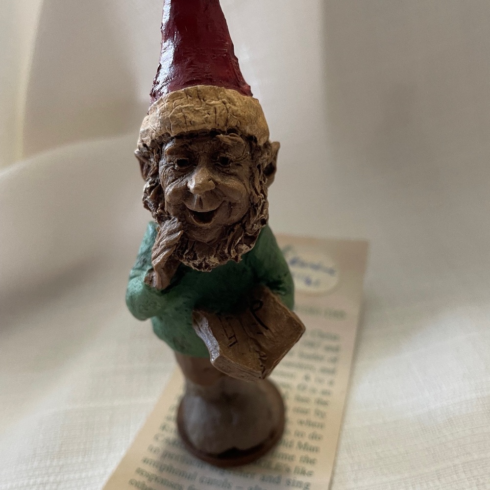 5 pieces Thomas Clark Gnomes - C - A - R - O - L (five pieces) Retired.